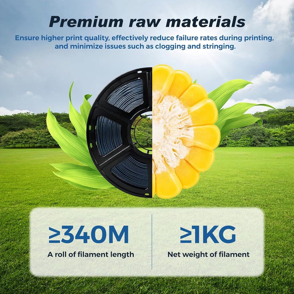 FLASHFORGE Rapid PLA Filament 1.75mm +/- 0.02mm Burnt Titanium, Max 500mm/s High Speed Printing, 3D Printer Filament 1kg(2.2lbs), Changing Colors with Light, Perfectly Hide The Layer Line