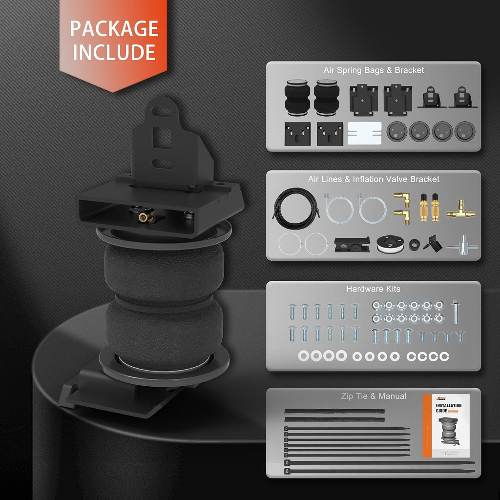 deeagle 57375 rear air bags suspension kit for, package contents