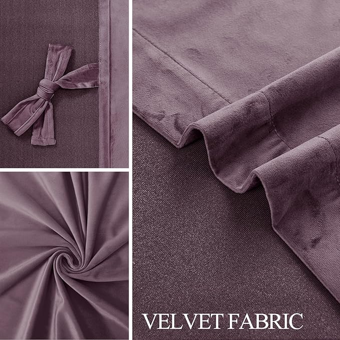 JIUZHEN Velvet Curtains 96 inches