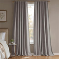 Madison Park Karien 100% Blackout Curtains 52x84 – Grey, 2-Layer Noise Blocking (2-PK)