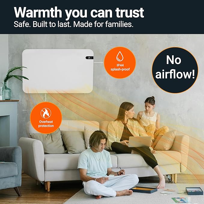 Könighaus 450W Smart Dual Space Heater – Wall heater and mobile use – WiFi App