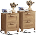 Joaxswe Farmhouse Nightstand Set of 2