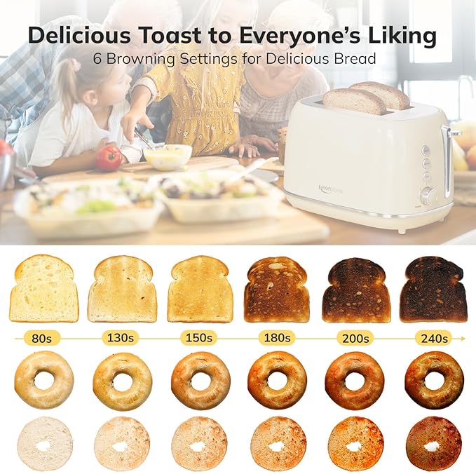 Toasters 2 Slice Retro Stainless Steel Toasters