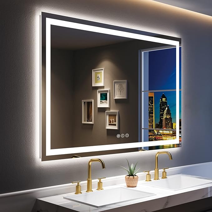 YEELAIT 60x40 Inch LED Bathroom Mirror