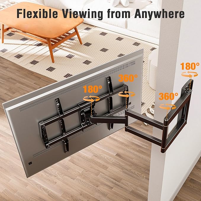 ELIVED Long Arm TV Wall Mount for Most 42-75 Inch TVs, 30 Inch Long Extension