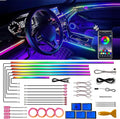 Acrylic Interior Car LED Strip Lights, Colorful 22-in-1 Car Ambient Lighting Kit