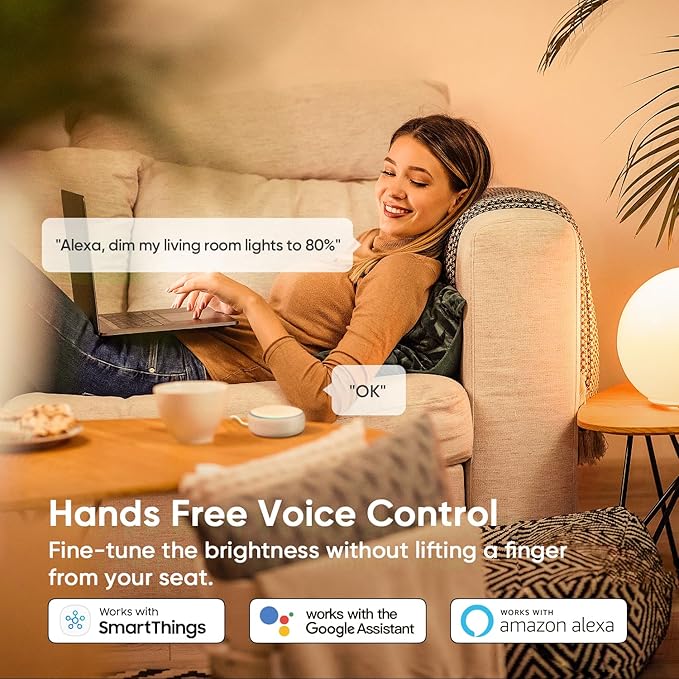 TREATLIFE Smart Dimmer Switch 4 Pack, Single Pole Smart Switch Works