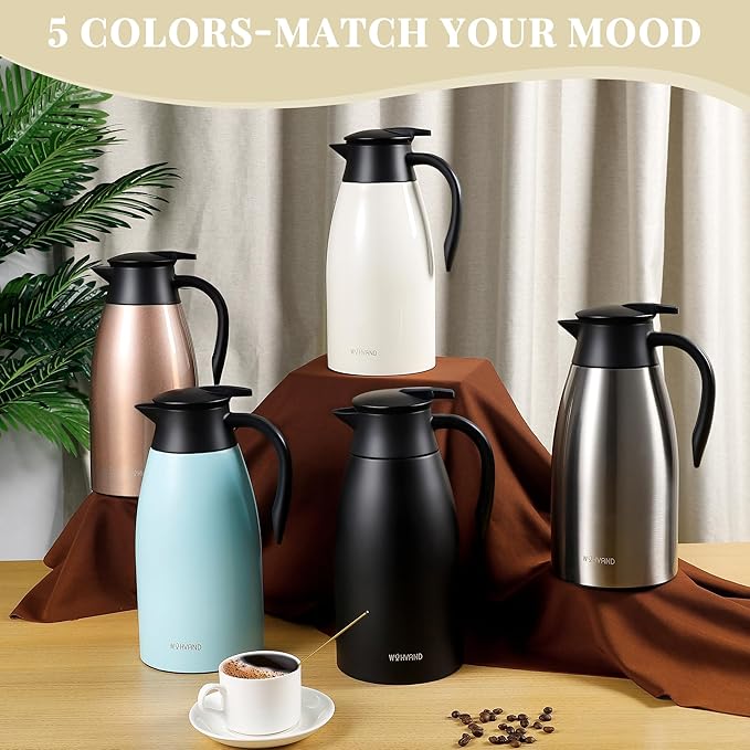 68 Oz Thermal Coffee Carafe, Stainless Steel Insulated Vacuum coffee crafts to