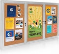 Lockable Outdoor Enclosed Bulletin Board, Weatherproof Cork Noticeboard