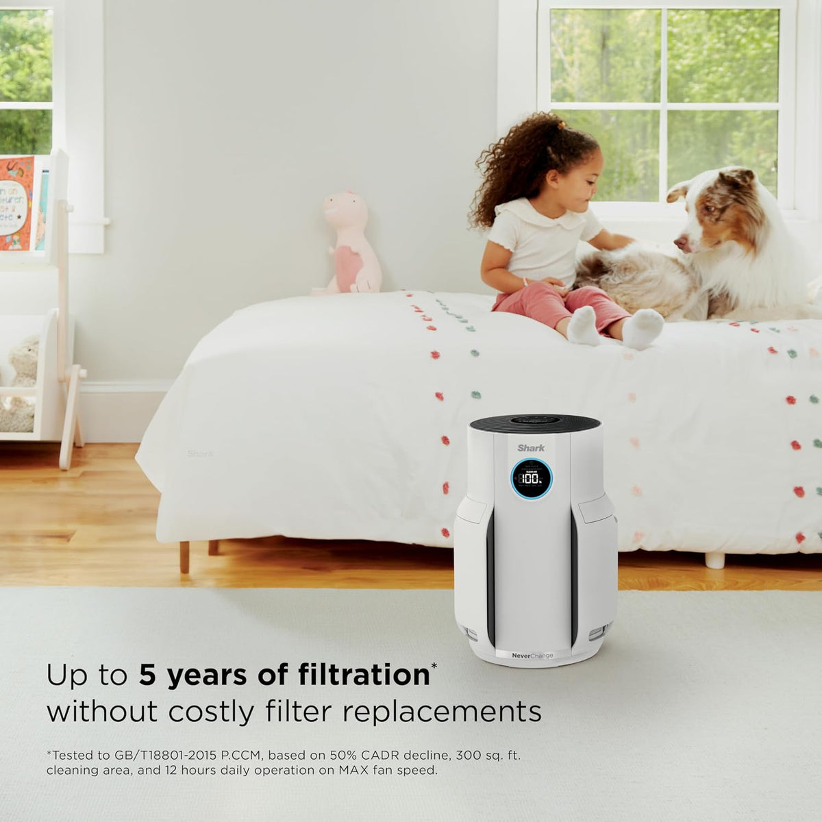Shark NeverChange Air Purifier Max with Odor Neutralizer, HP302, Dove