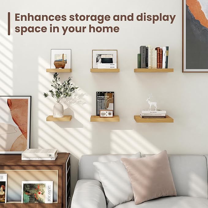 Fun Memories Floating Shelves for Wall (Set of 3)