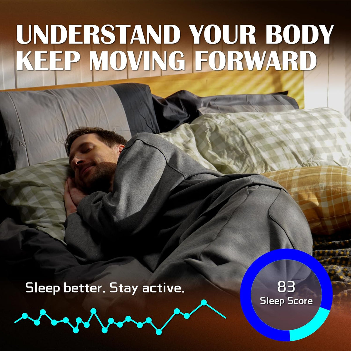 jmate2 smart fitness band, train, track & compete, side view