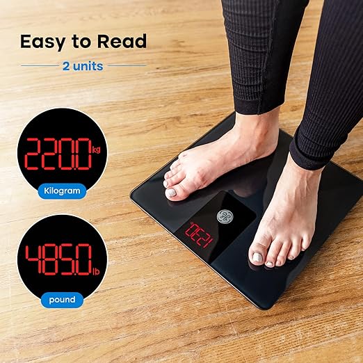 GE Bathroom Scale for Body Weight, Digital Weight Scales 500lb Heavy Duty