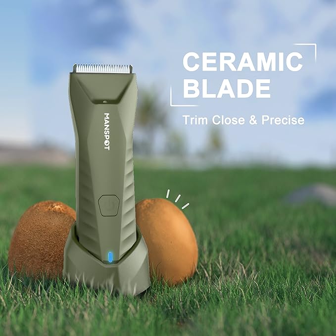MANSPOT Manscape Trimmer for Men Ball/Pubic/Groin, Electric Body Hair Trimmer