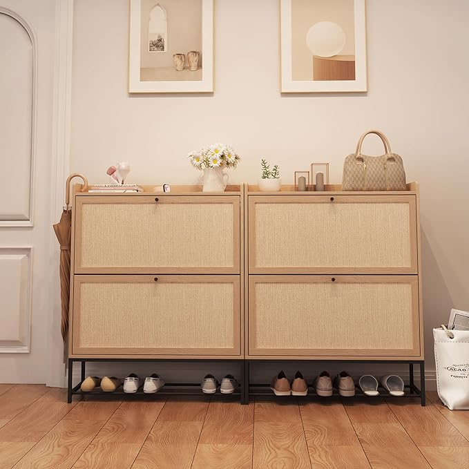 AVZEAR Narrow Shoe Storage Cabinet