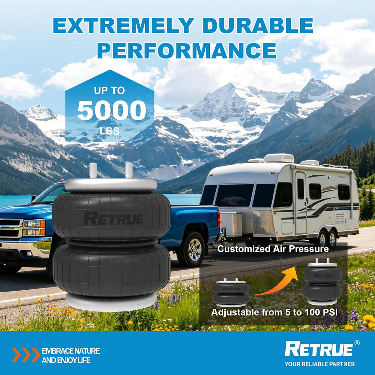 retrue rear air bags suspension kit for silverado, package contents