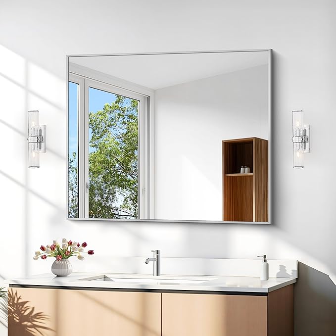 30" x 30"Bathroom Mirror, Decorative Rectangular Vanity Mirror