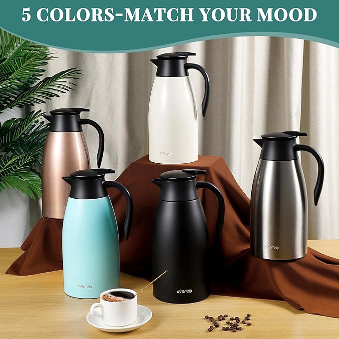 68 Oz Thermal Coffee Carafe, Stainless Steel Insulated Vacuum coffee crafts to