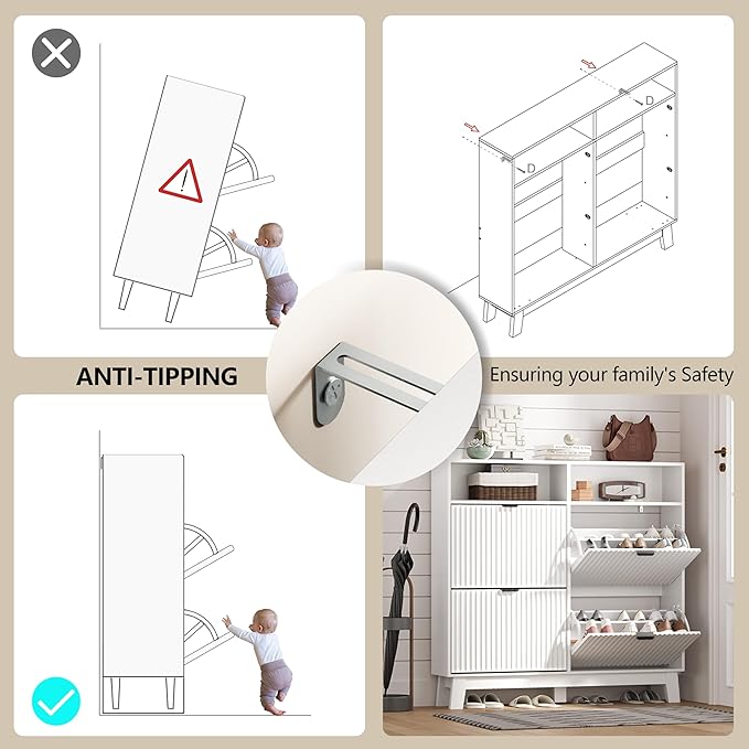 Shoe Cabinet Storage for Entryway