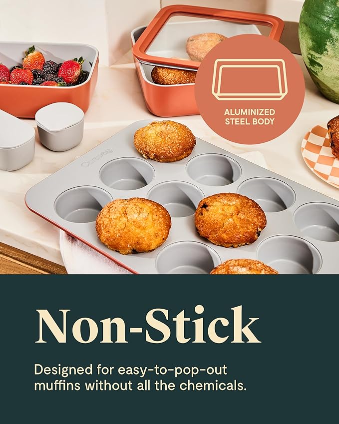 Caraway Non-Stick Ceramic 12-Cup Muffin Pan