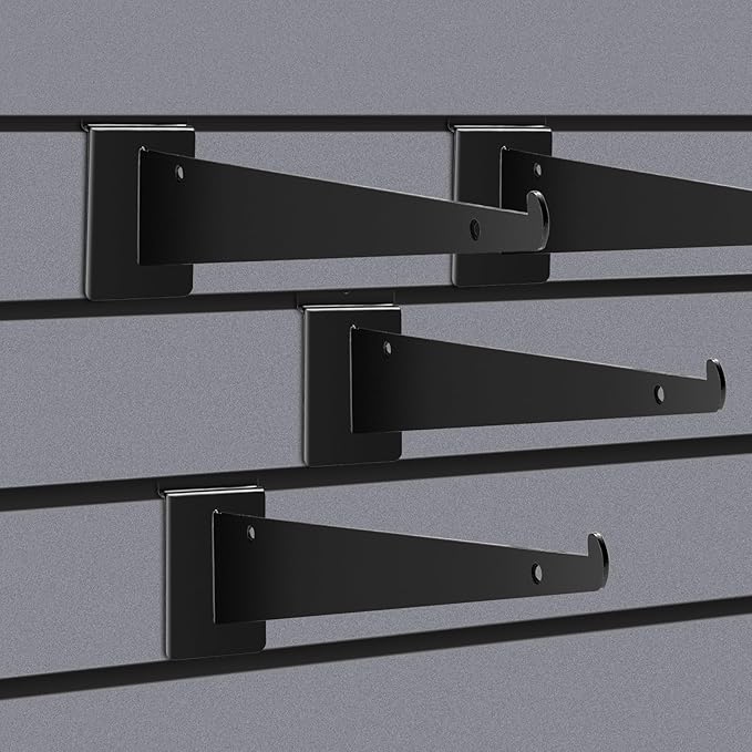 18 Pack Slatwall Shelf Bracket 12 inch, Heavy Duty Metal Shelf Brackets