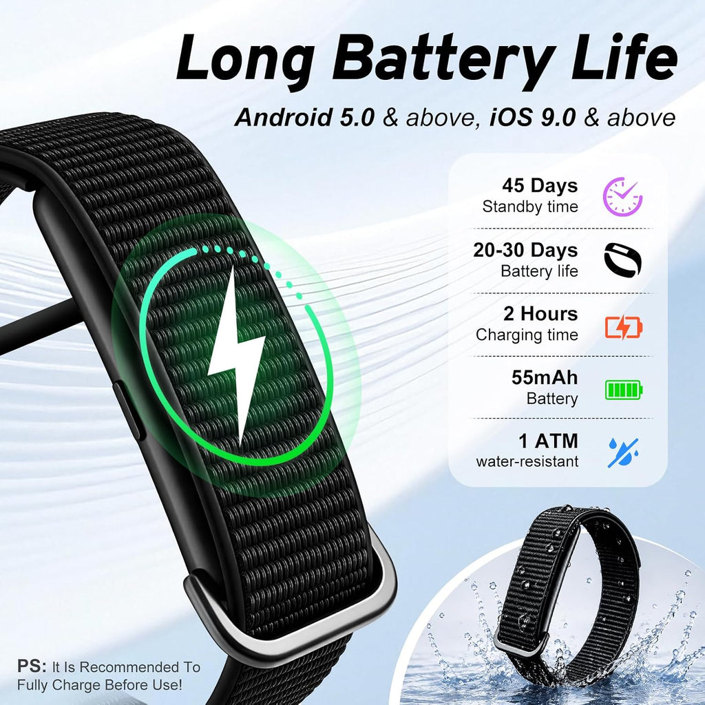 screenless activity tracker 24/7 health & fitness trackers, package contents