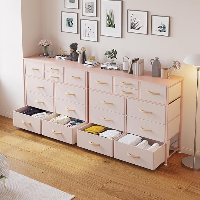 LUMTOK 10-Drawer Dresser, Fabric Storage Dressers Drawers