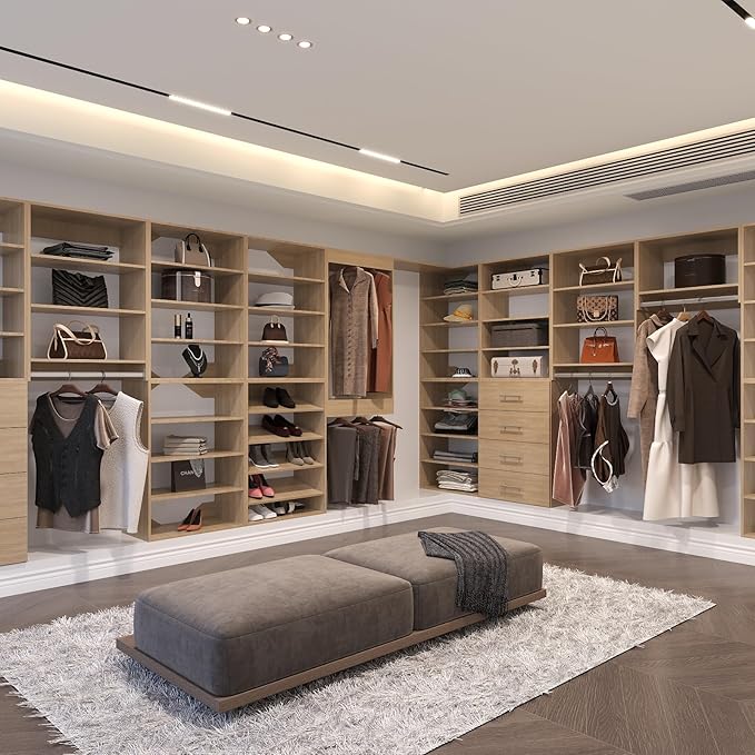 Modular Closet Organizer, Wood Tower Storage