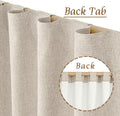 LAMIT Linen 100% Blackout Window Curtains