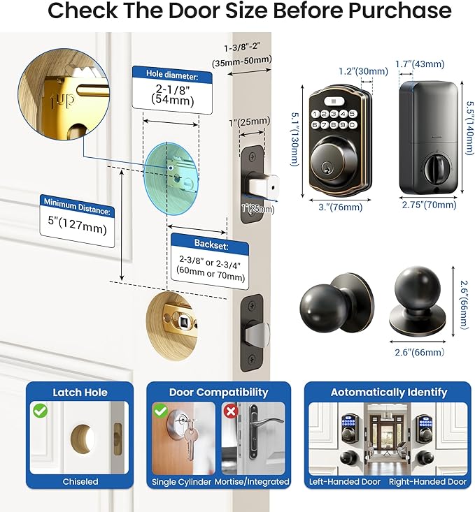 Veise Keyless Entry Door Lock