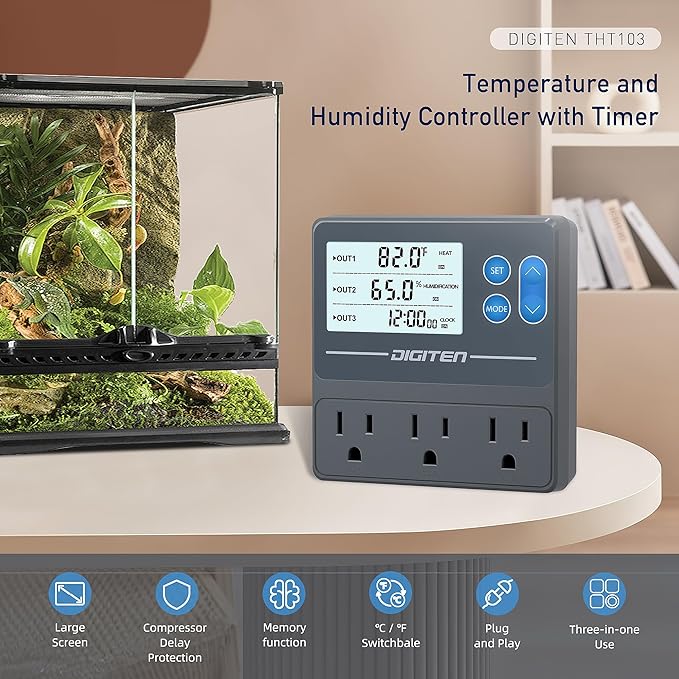 DIGITEN Reptile Temperature and Humidity Controller