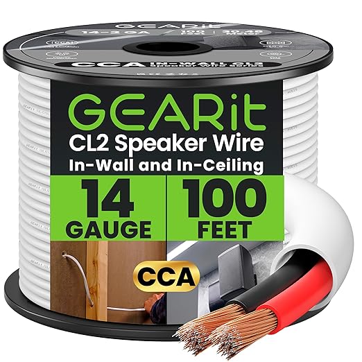GearIT 14/2 Speaker Wire 14 Gauge