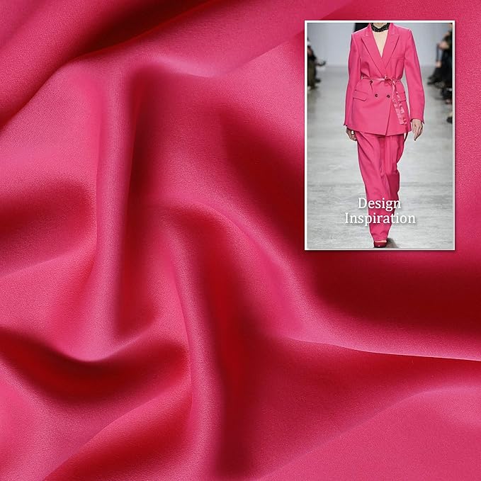 DUALIFE Hot Pink Blackout Curtains 63 Inch Length