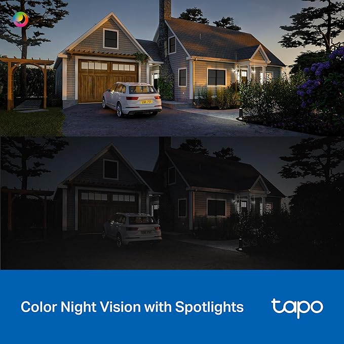 Tapo 3K 5MP Pan/Tilt Indoor/Outdoor Security Camera, Free Person/Vehicle/Baby