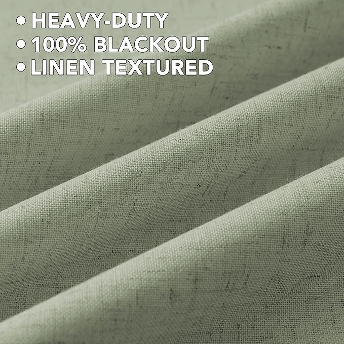 H.VERSAILTEX Linen Curtains 100% Blackout Curtains