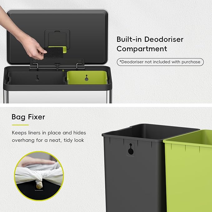 EKO EcoCasa II 36L+24L Dual Trash Can