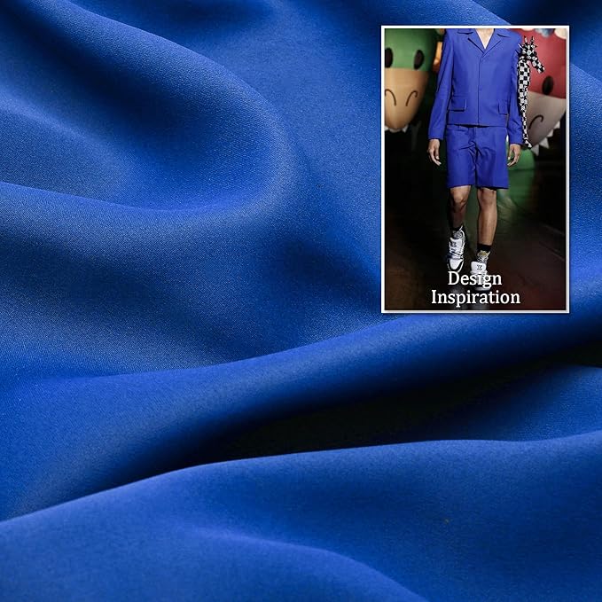DUALIFE Royal Blue Blackout Curtain Drapes 96 inch Length Solid Energy
