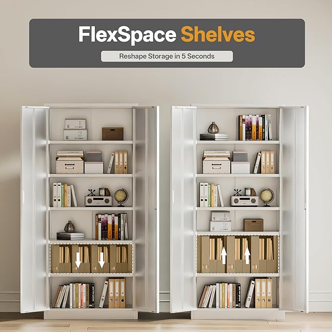 Steel SnapIt Cabinet, 71 Inch Metal Storage Cabinet
