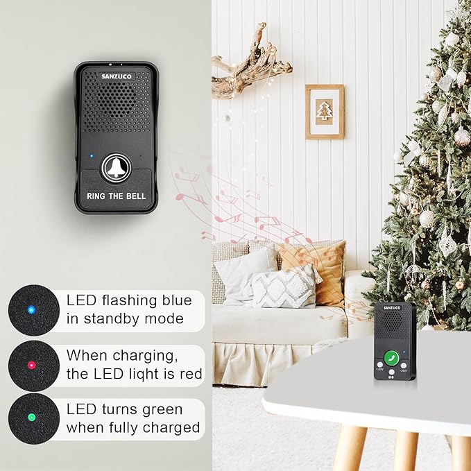 Doorbells, Waterproof Wireless Doorbell Hands Free, 1000ft Range Door Bell