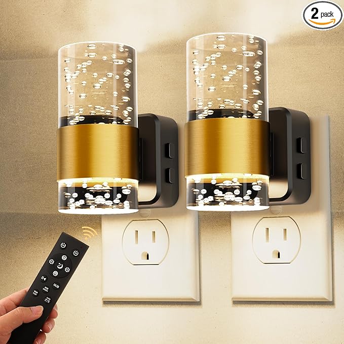 L LOHAS LED Night Light, Dimmable Night Lights Plug into Wall (2-Pack)