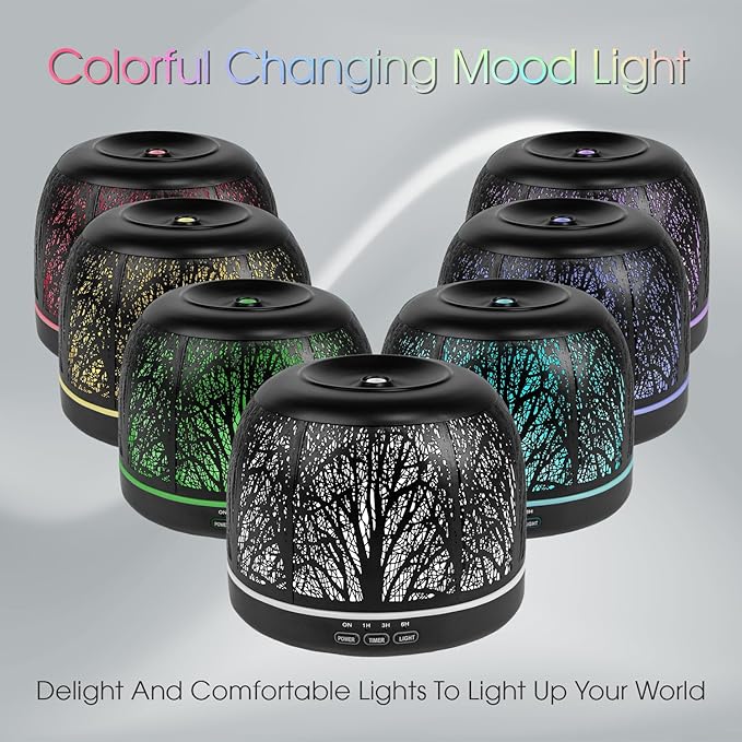 ARVIDSSON 500ml Essential Oil Diffuser, Metal Diffusers