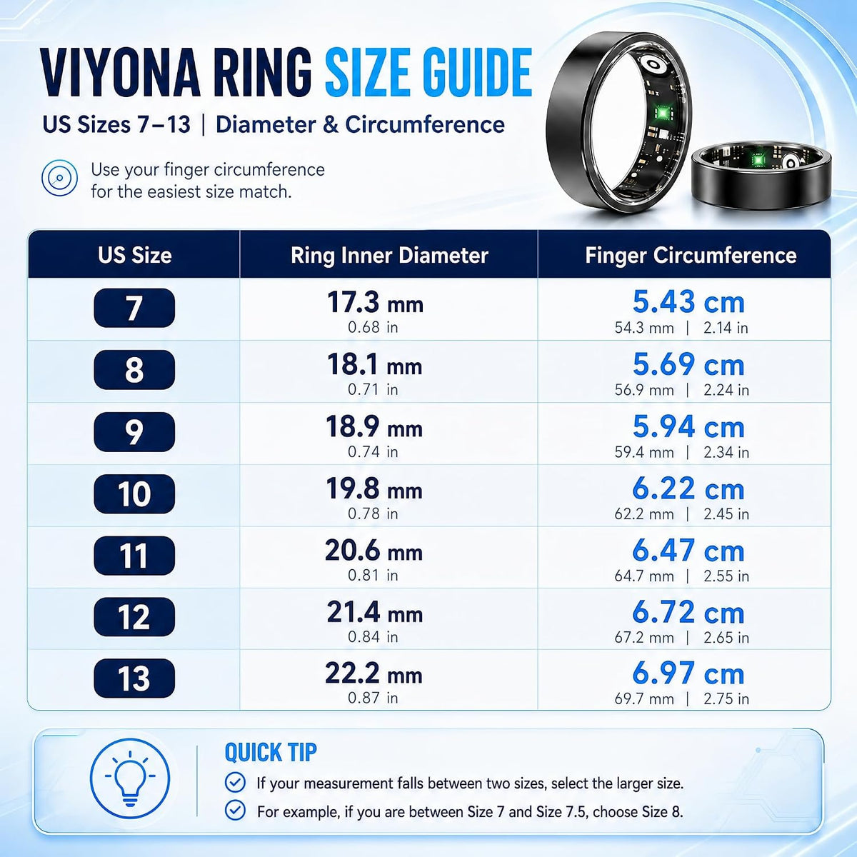 smart ring fitness tracker for men & women shown in use