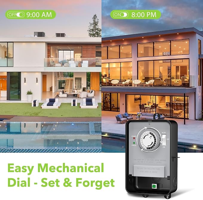 BN-LINK Pool Timer, Outdoor Mechanical Timer Switch