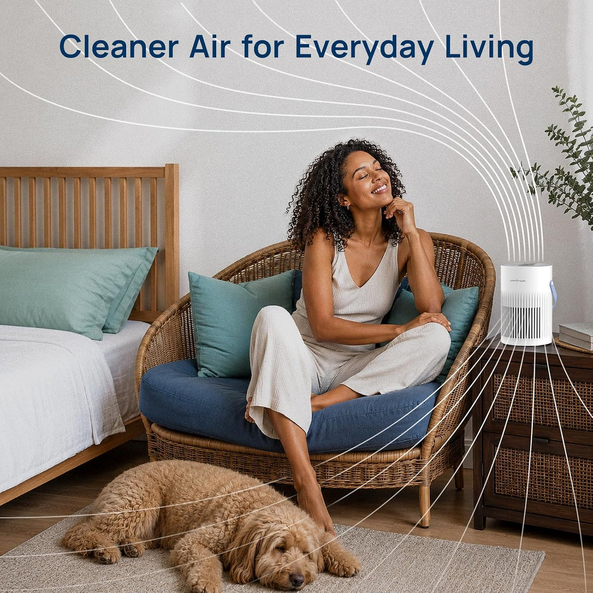 Air Purifiers for Bedroom with 20dB Ultra-Quiet Sleep Mode