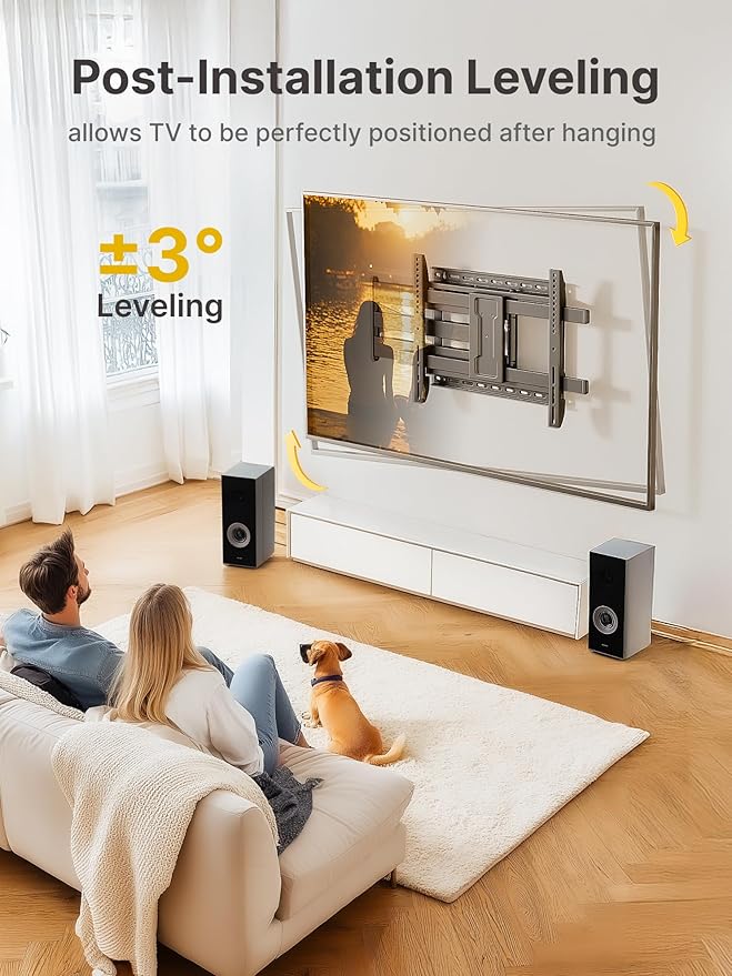 monTEK Long Arm TV Wall Mount for Most 43-80 Inch TVs, 42 Inch Long Extension
