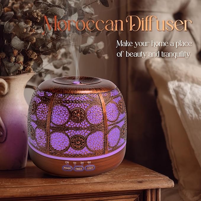 ARVIDSSON 500ml Essential Oil Diffuser, Metal Diffusers