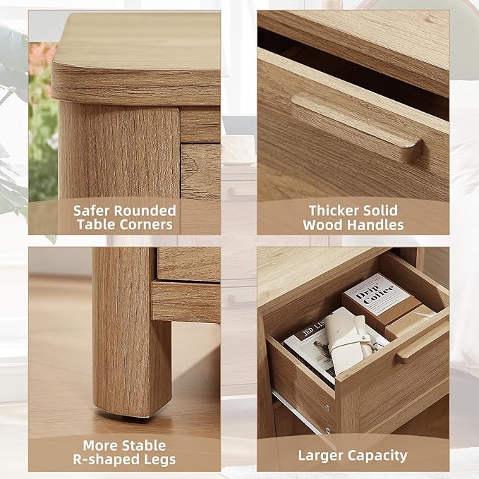 Joaxswe Farmhouse Nightstand Set of 2