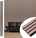 NeatiEase Wood Wall Panels, 9 Feet Acoustic Slat Wall Panels (6-Piece)