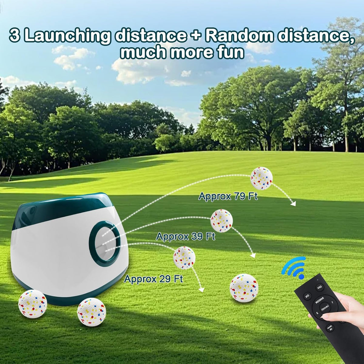 mekaple automatic dog ball launcher, upgraded interactive dog, close-up detail