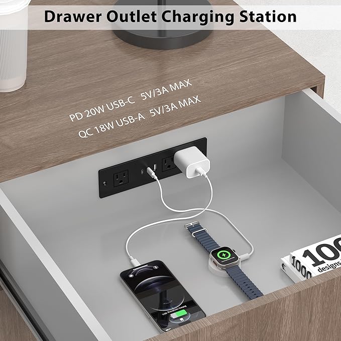 Furniture Drawer Outlet, Recessed Power Strip